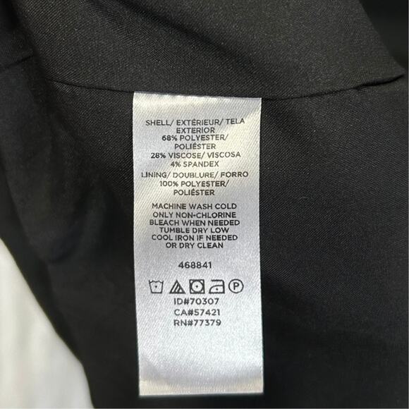 Ann Taylor Factory Long Sleeve Open Blazer Jacket NWT Women's Sz 2 Black Lined - Picture 5 of 5